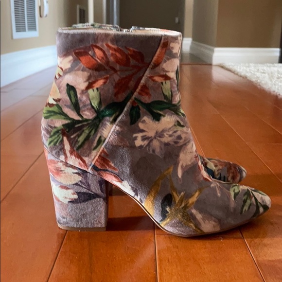 Nine West Shoes - Nine West Savitra Velvet Taupe Booties